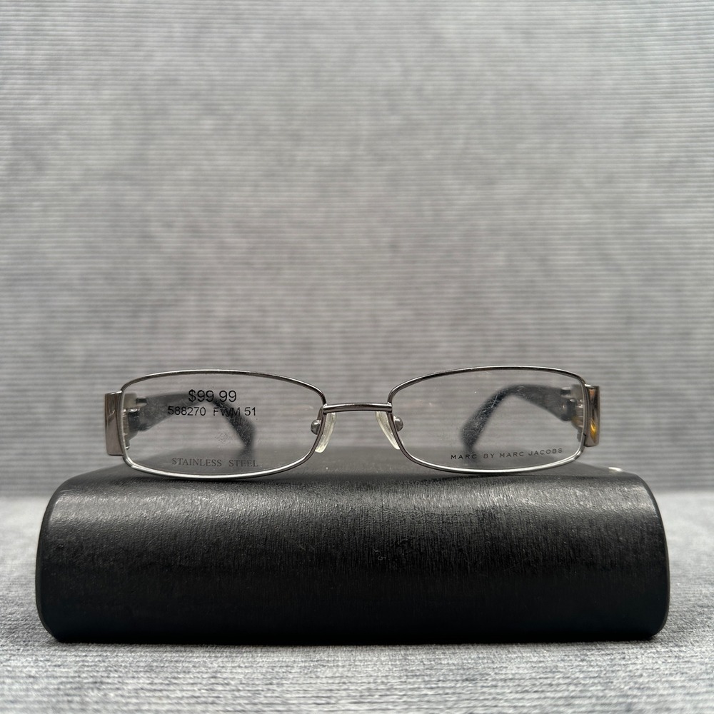 Marc by Marc Jacobs MMJ432/N 85K Gunmetal Black Stainless Steel Y2K Eyeglass Vtg